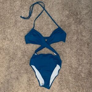 Victoria’s Secret Pink Criss Cross Wrap Monokini One Piece Swimsuit